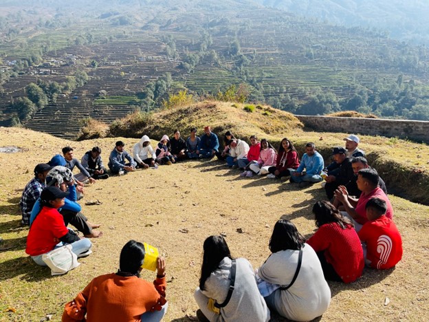The IofC movement is widespread across the globe, making virtual events a crucial way to share updates from national teams. Pictured here is the IofC Nepal team hosting a retreat for its Trustbuilding Program.