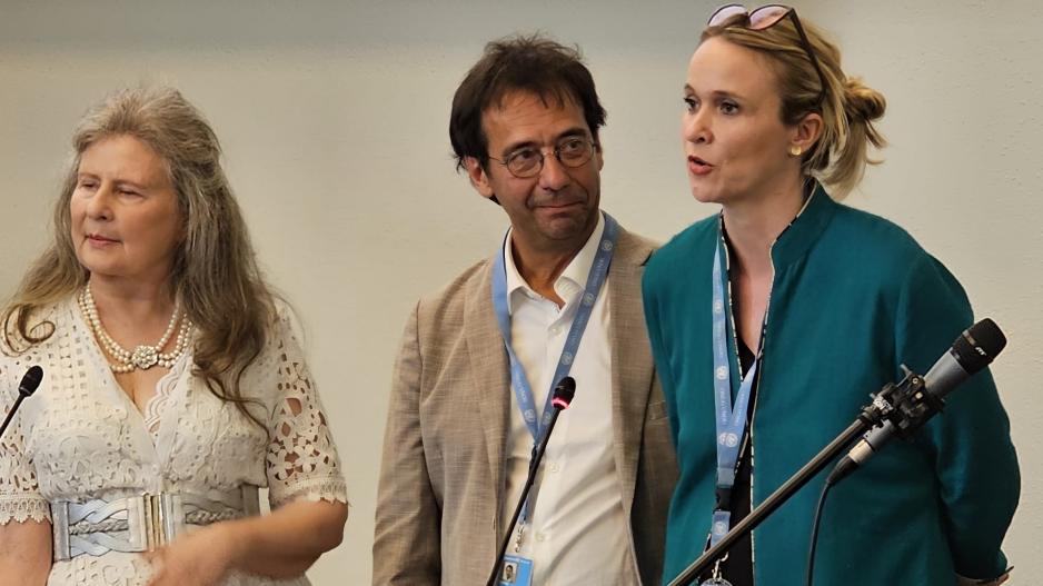 The three convenors, Sofia Stril-Rever (Be the Love), Ignacio Packer and Sarah Noble (both Caux Initiatives of Change Foundation) The three convenors, Sofia Stril-Rever (Be the Love), Ignacio Packer and Sarah Noble (both Caux Initiatives of Change Foundation)